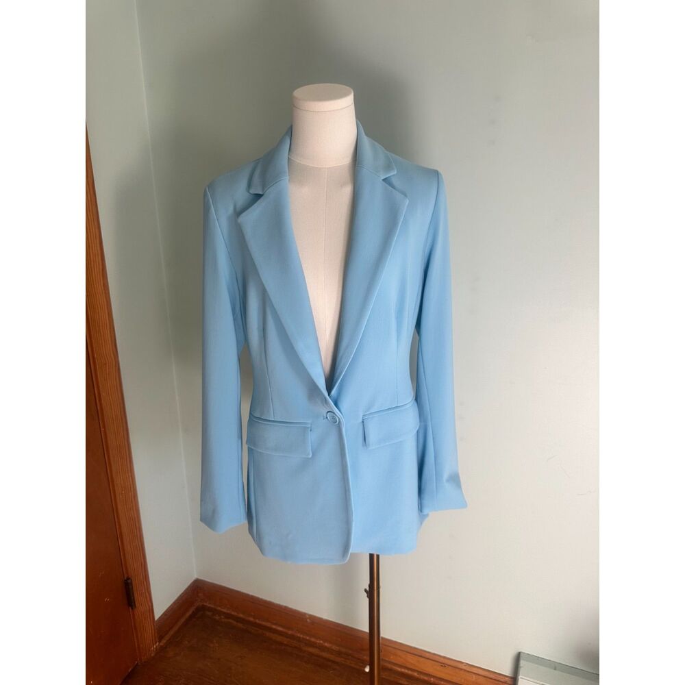 Boston Proper Stretch Beyond Travel Classic Blazer Light Blue Size 6